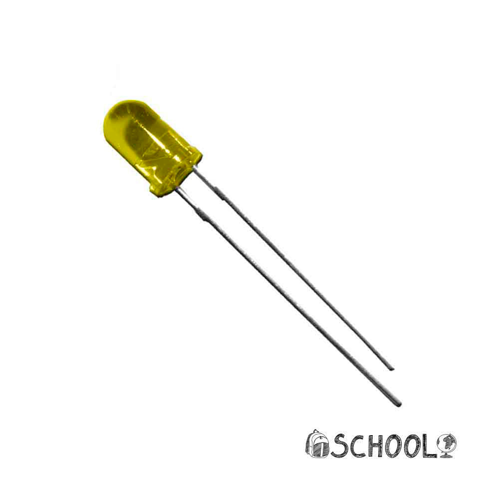 Diodo led amarelo 5mm (artesanato) 1 9v edm