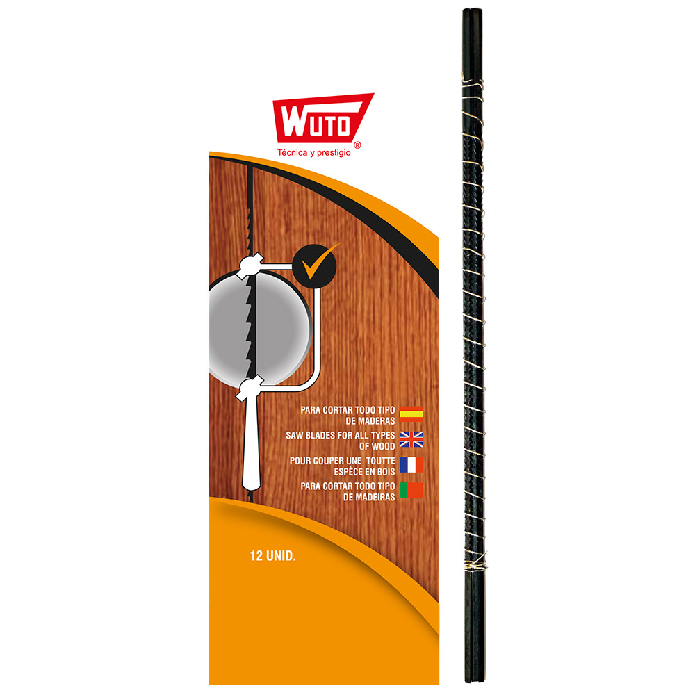 Serra marchetaria para madeira  6/13cm 20tpi (blisters 12 serras) wuto
