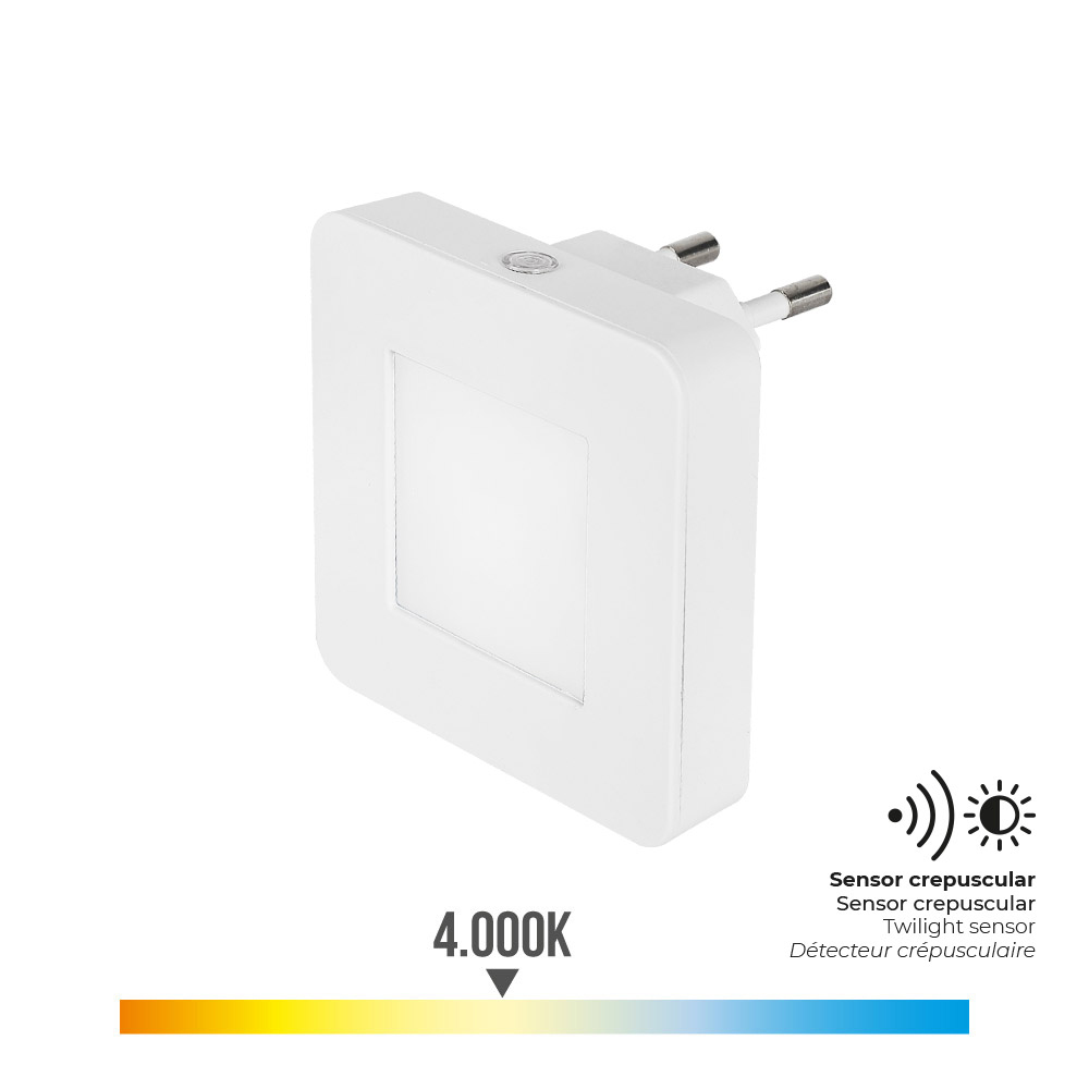 Luz de presença led 0 5w 5lm 4000k quadrado daylight 6 5x4 5x6 5cm edm