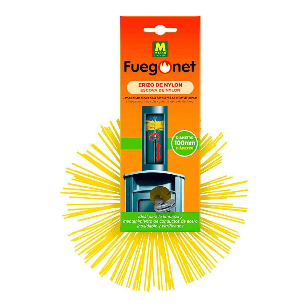 Limpa chaminés ouriço de nylon ø100mm fuegonet masso