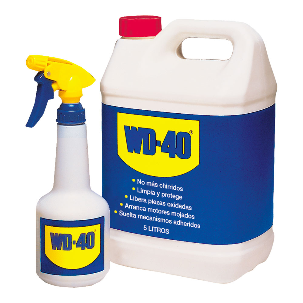Lubrificante multiusos wd40 garrafão de 5 l + pulverizador gratis wd40