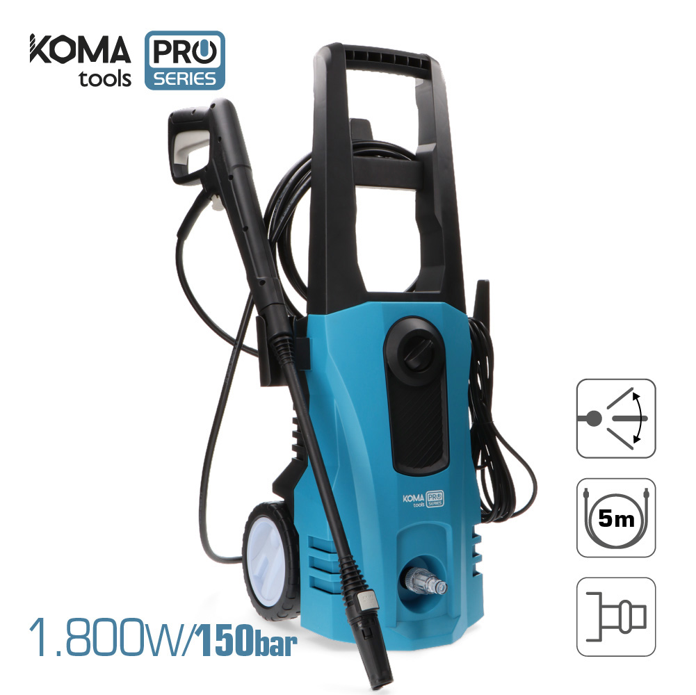Hidrolimpiadora alta presion 1800w 150 bar 34 4x29 3x77 45cm koma tools