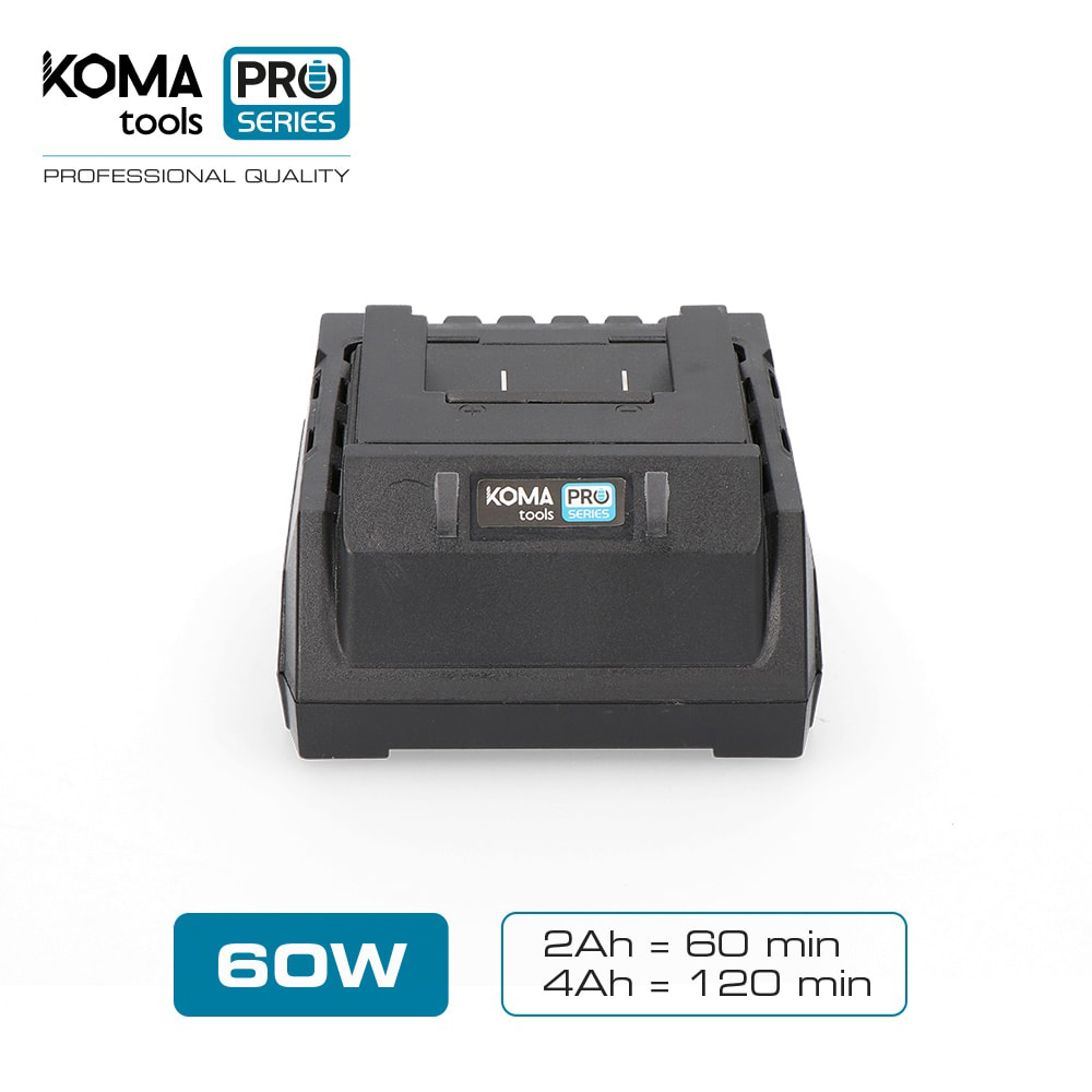 Carregador bateria 60w koma tools pro series battery