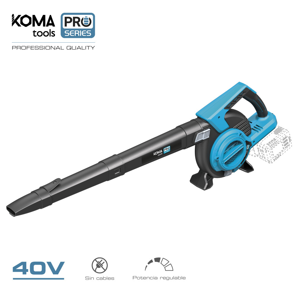 Soprador - aspirador - triturador 40v (sem baterias nem carregador) koma tools edm