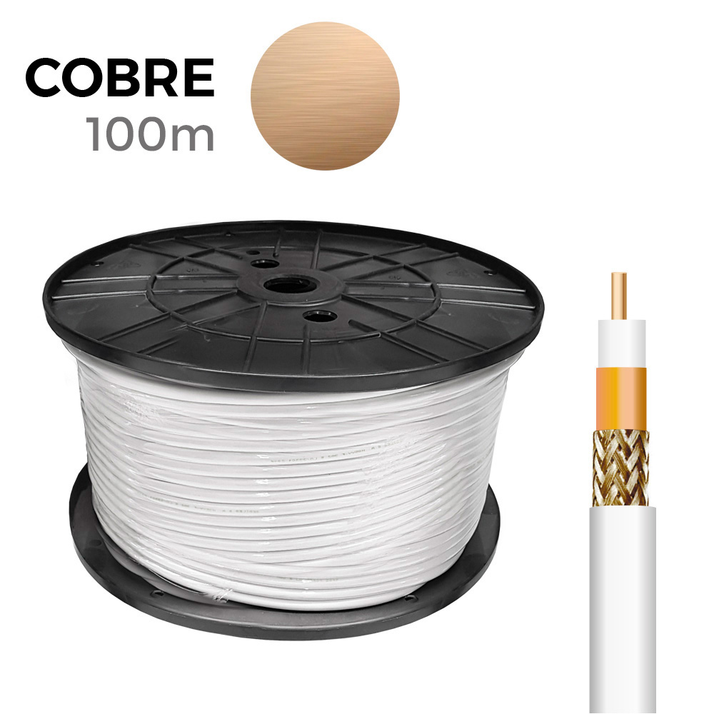 Cabo coaxial blindado 100% cobre edm euro/mts