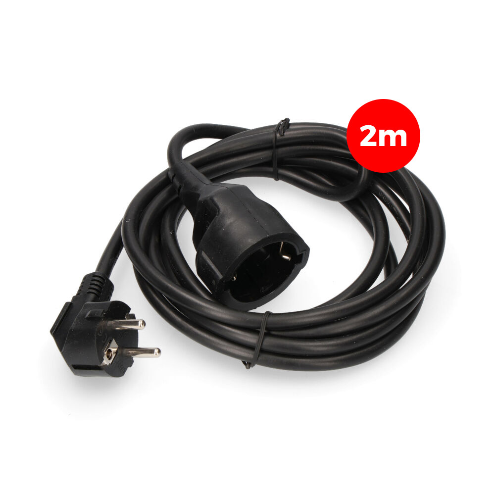Extensão de cabo 3x1 5mm t/tl 2m preto edm