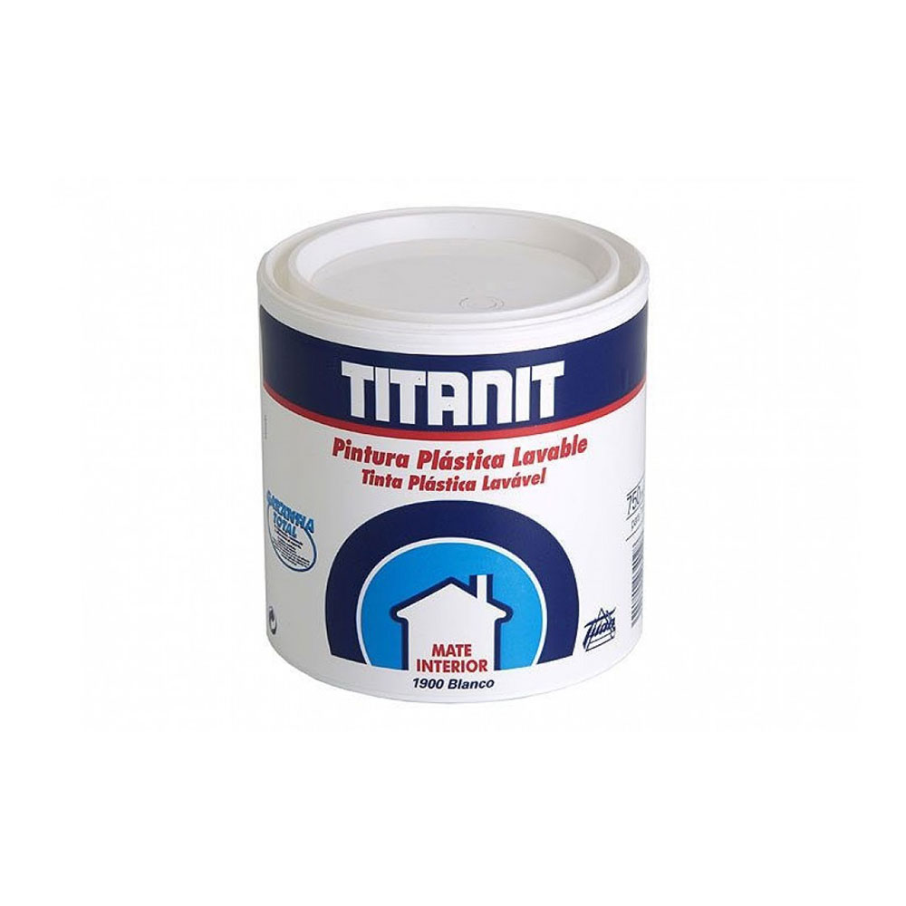 Tinta para paredes e tetos lavável titanit mate branco interior 750ml titanlux 029190034