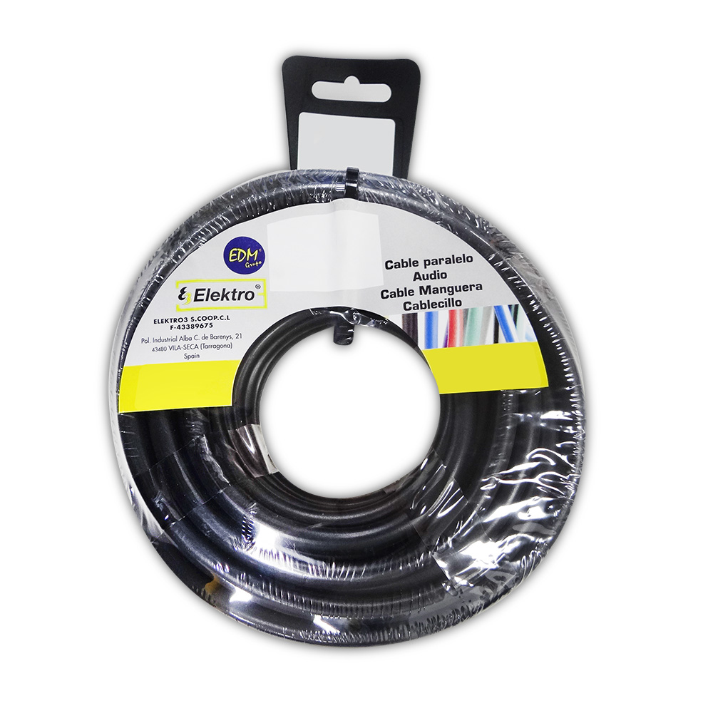 Rolo de cabo acrilico 3x2 5mm 1000v preto 20m