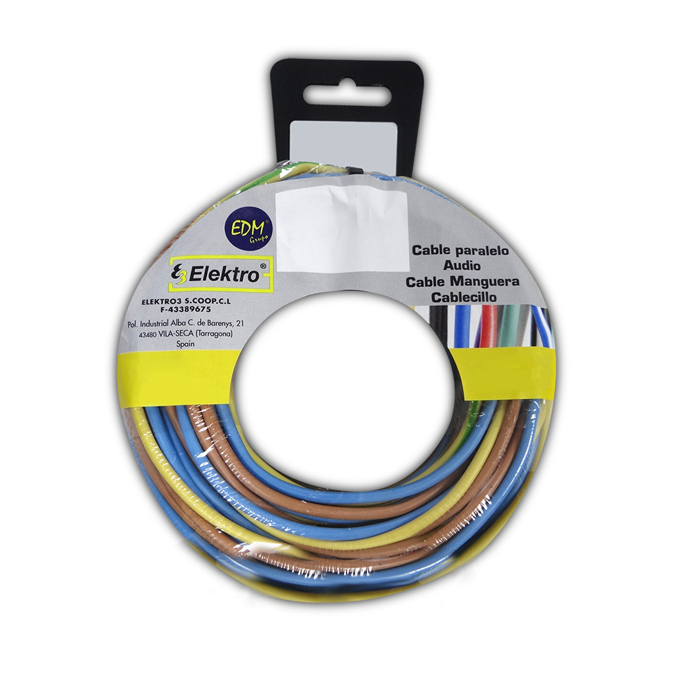 Rolo de cabo flexível 2 5mm 3 cabos (az-m-t) 5m por cor total 15m