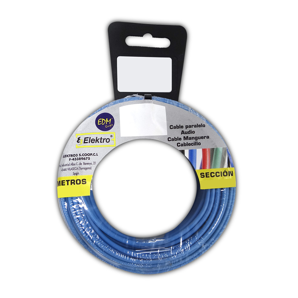 Rolo de cabo flexível 6mm azul livre de halogéneos 10m