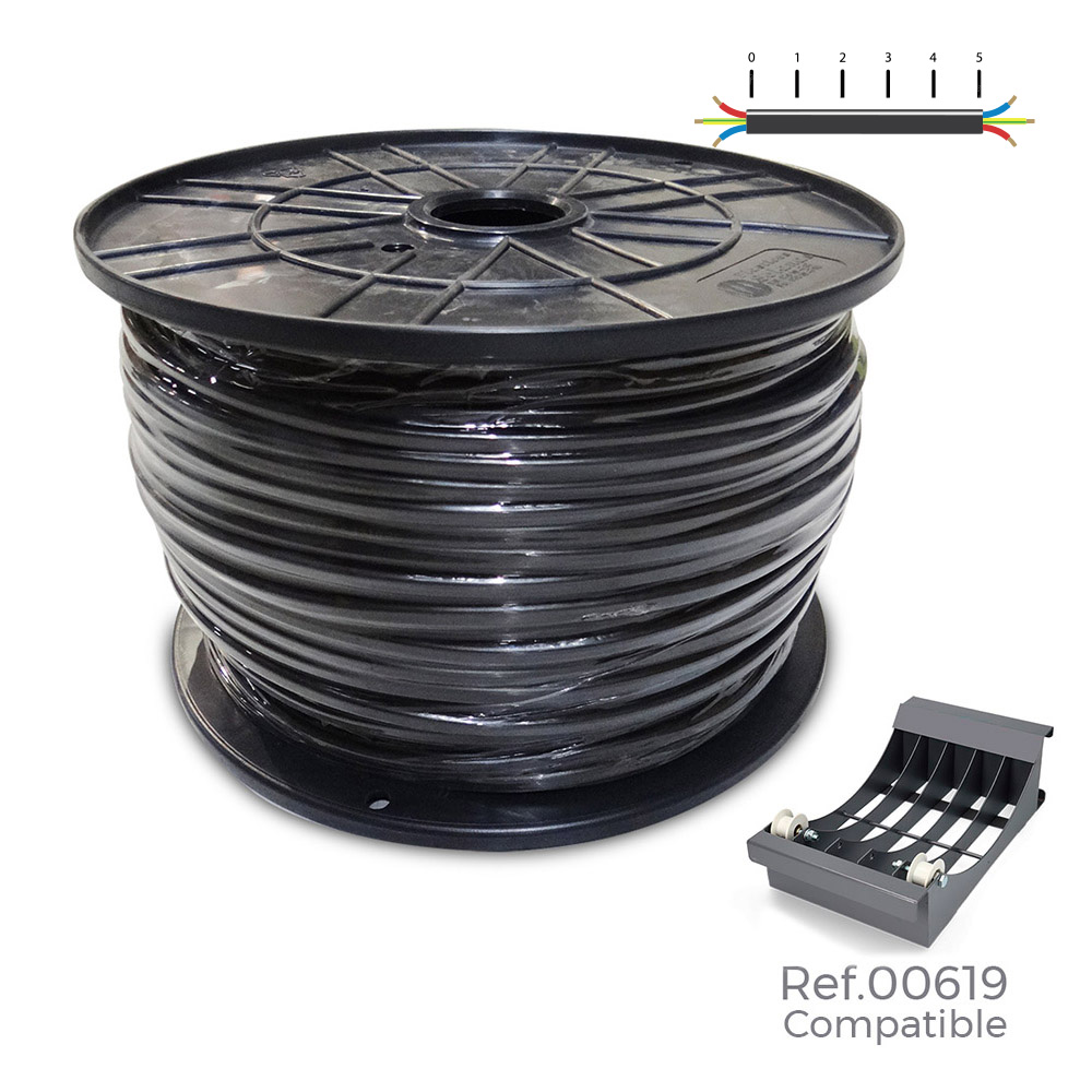 Rolo de cabo acrilico 1kv preto 3x2 5mm 150m (bobine grande ø400x200mm)