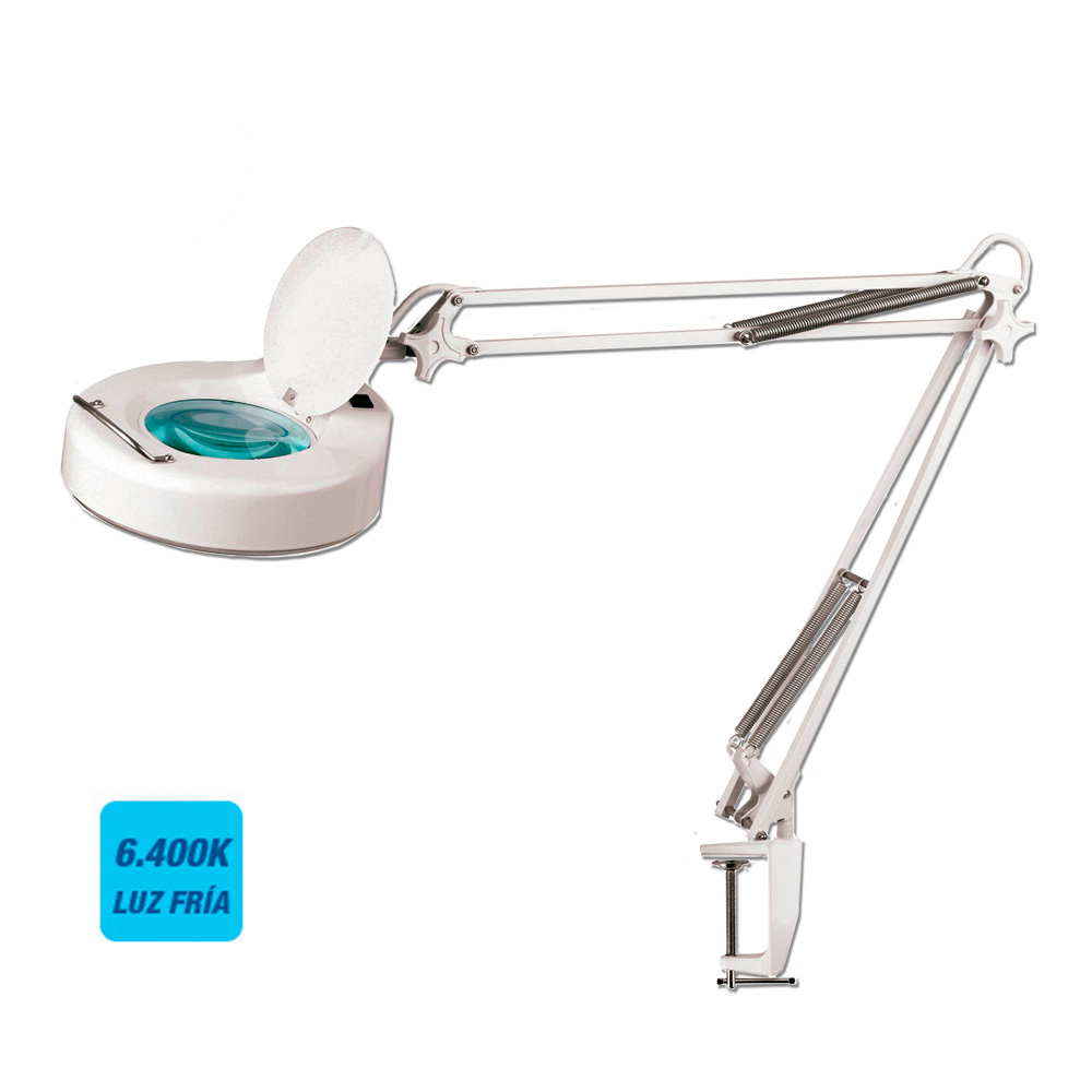 Candeeiro de mesa com lupa cor branco 22w edm