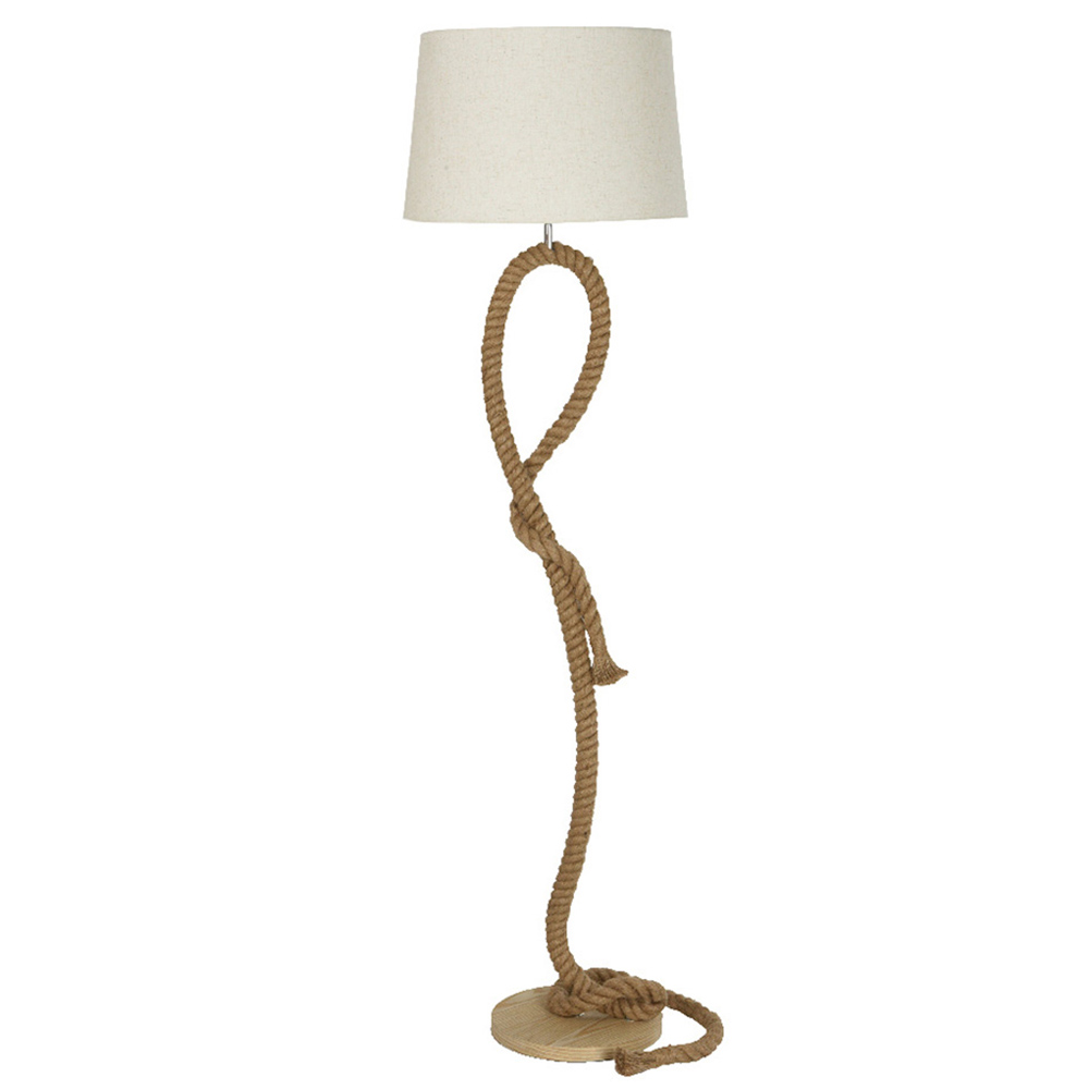 *ult. unidades* candeeiro de pé (sala) com corda e27 60w cor natural ø48x170cm