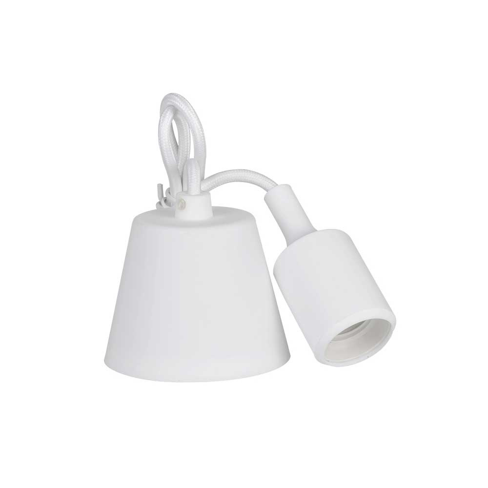 Cabo para candeeiro suspenso de silicone e27 60w cor branco edm