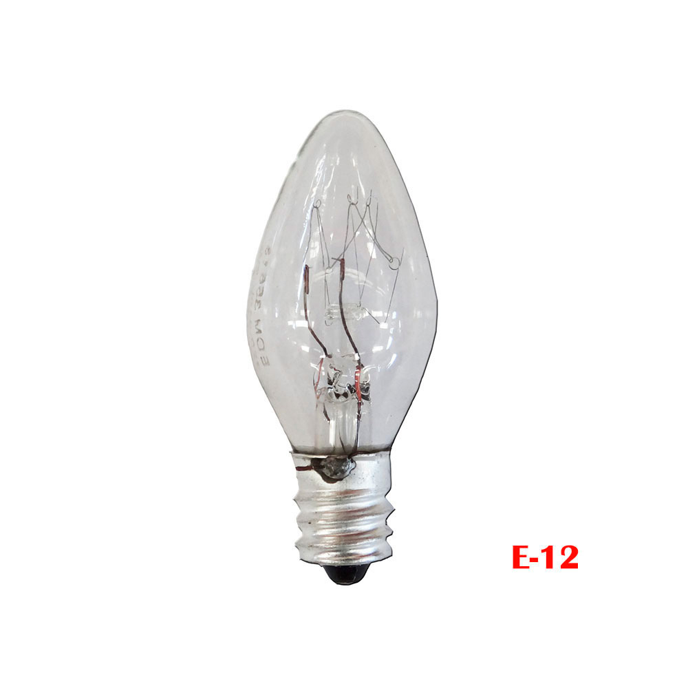 Lâmpada incandescente vela-mini transparente 7w e-12 edm