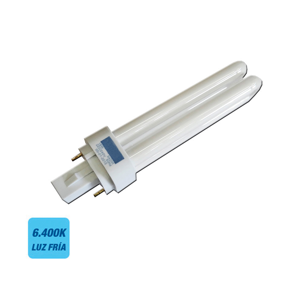 Lâmpada de baixo consumo lynx 26w 2 pins g24d-3 6400k luz fria 16 9cm edm