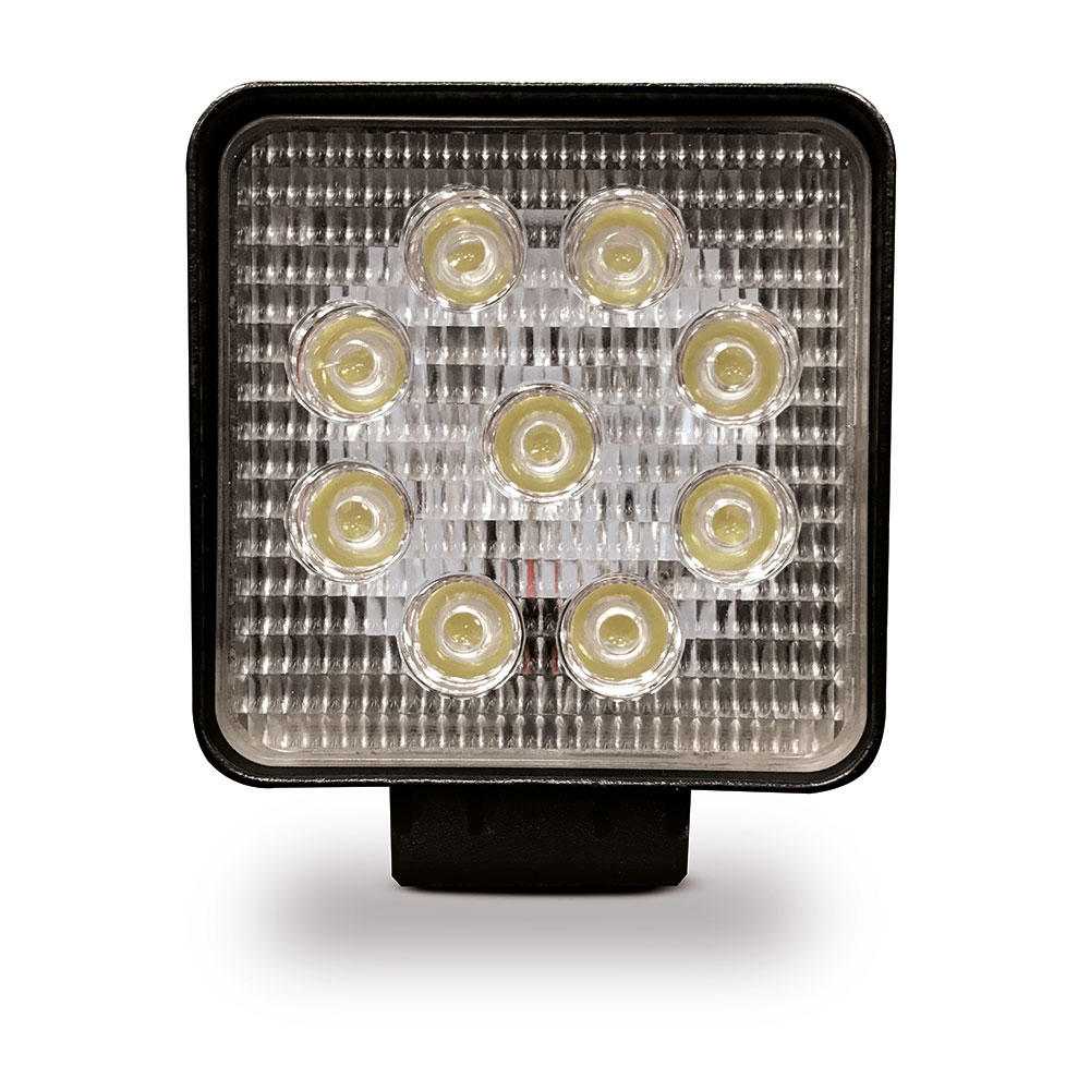 Luz de trabalho 9 led 2150 lm 10-80v 27w quadrado 60° goodyear