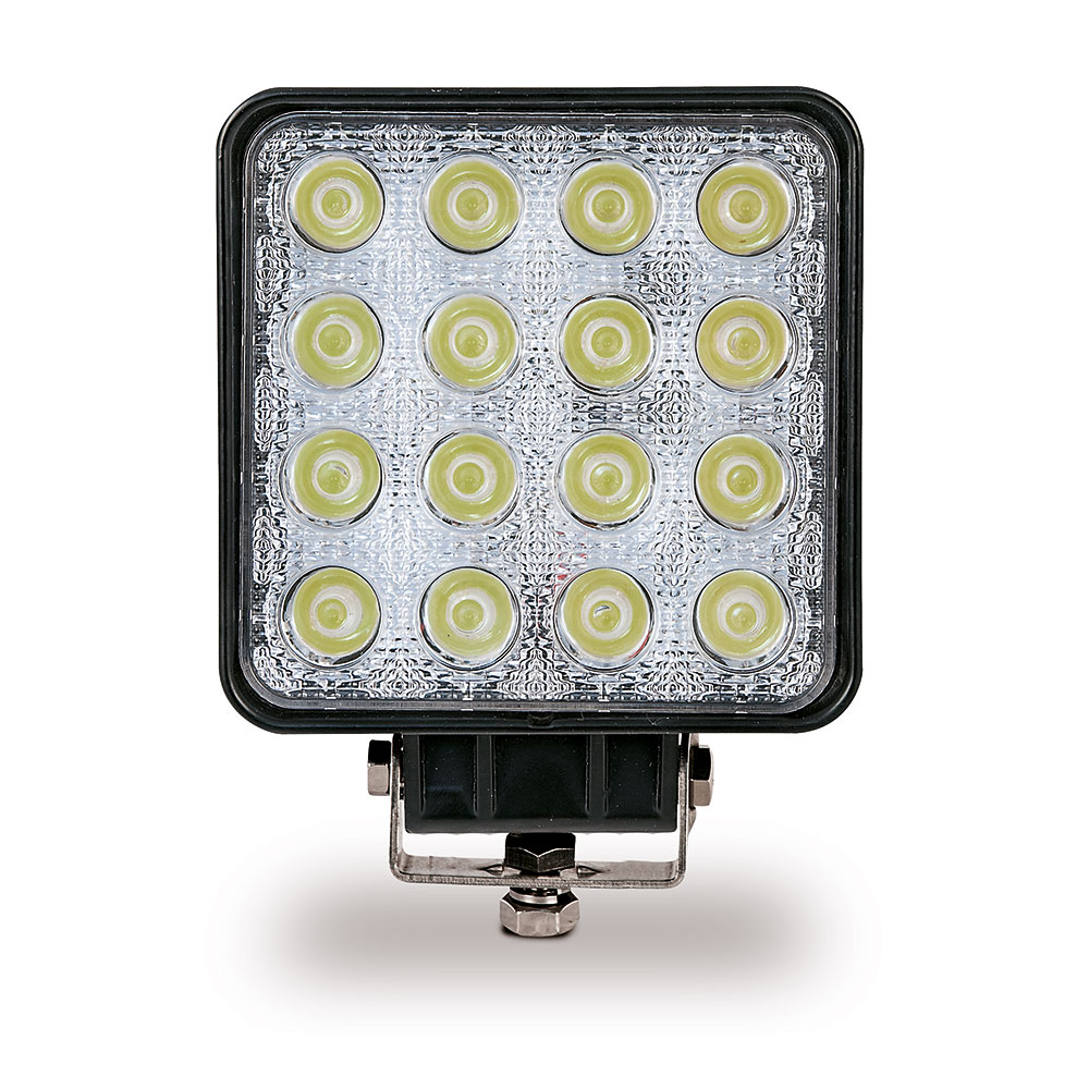 Luz de trabalho 16 led 3500 lm  10-48v 48w quadrado goodyear