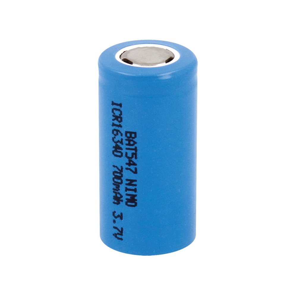 Pilha recarregável 700ma 3 7v lc16340 nimo ø16x34mm