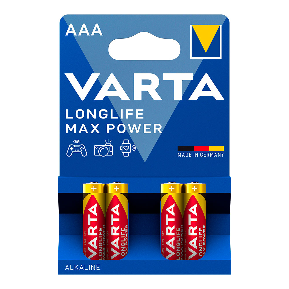 Pilha varta longlife max power aaa - lr03 (blíster 4 un) ø10 5x44 5mm