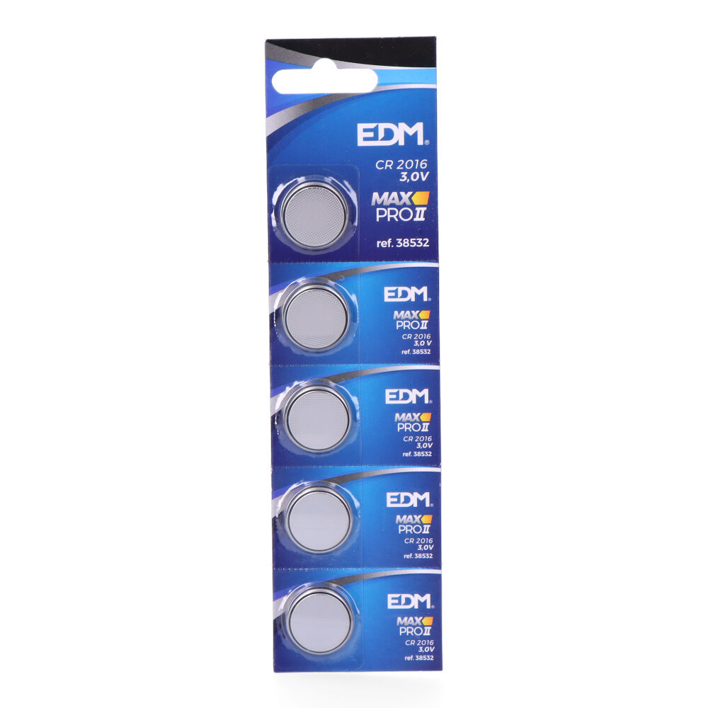 Micro pilha lítio botão max-pro edm cr2016 3v ø20x1 6mm