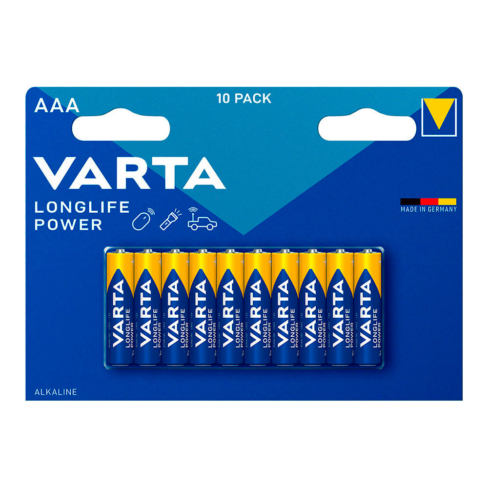 Pilhas varta longlife power aaa - lr03 (blíster 10 un) ø10 5x44 5mm