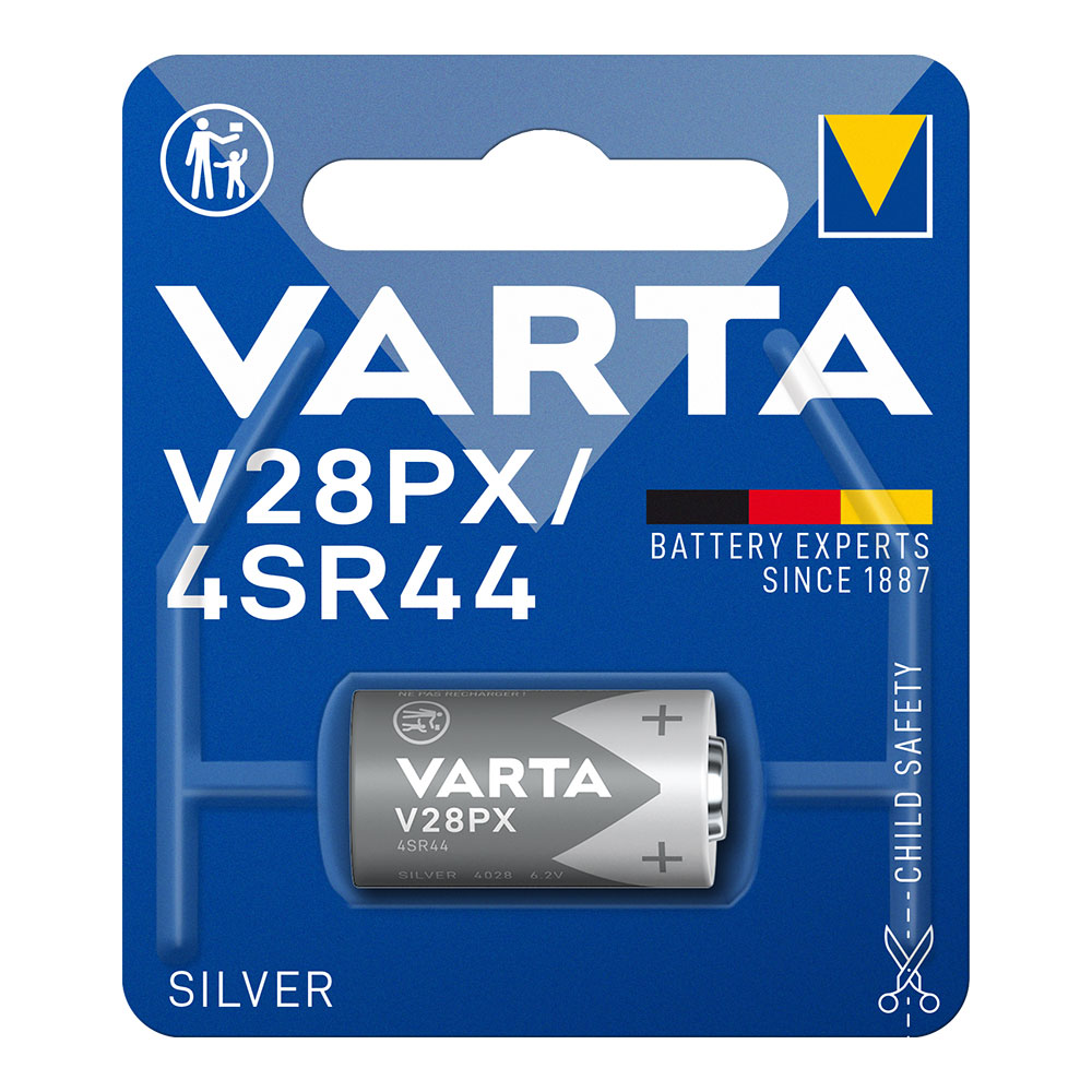 Pilha varta silver v28px / 4sr44 6.2v (blíster 1 un) ø13x25 2mm