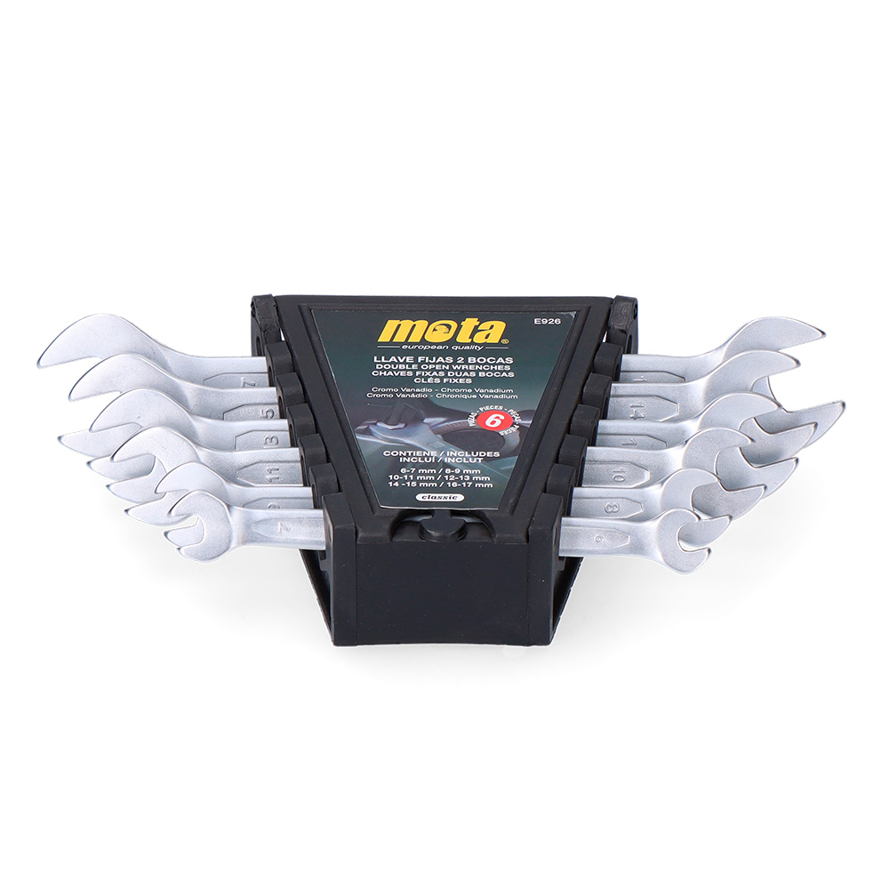 Jogo 6 chaves fixas 2 bocas 6 a 17mm (tetron) e926