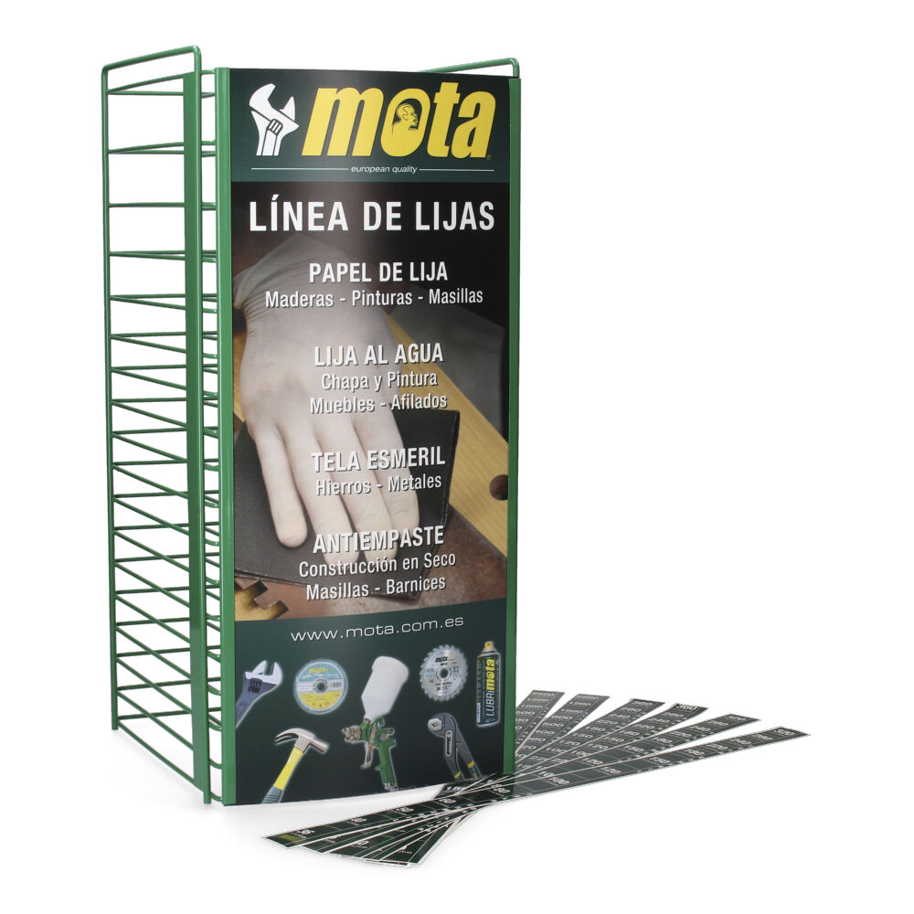 Expositor para lixas mota. gratuito na compra de 300 euros em lixa mota.