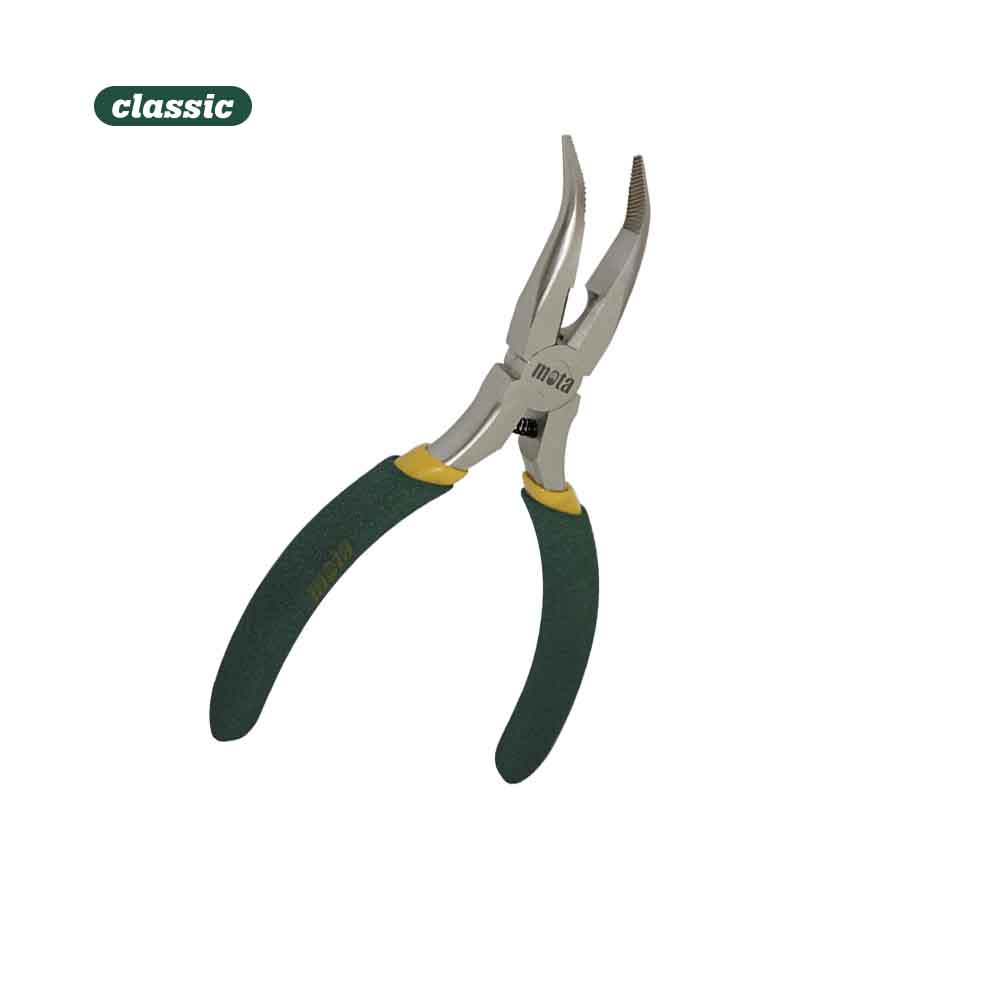 Alicate precisao 130mm ponta semi redonda curva q704 mota