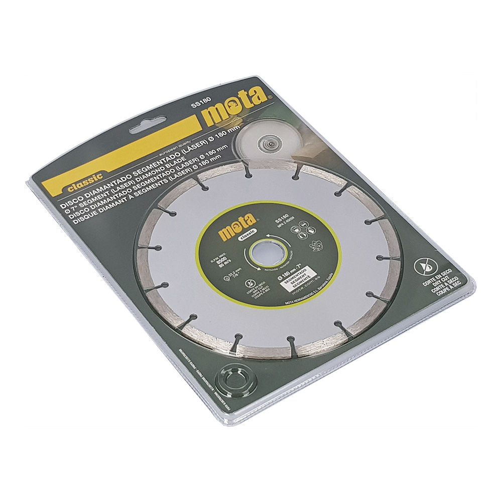 *ult.unidades* disco diamante segmento. laser ø180mm ss180 mota