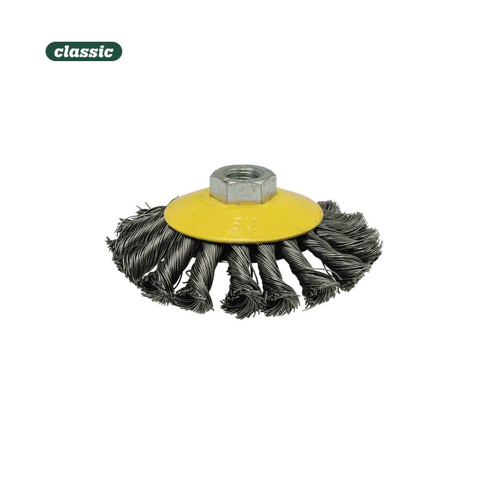 Escova conica arame trançado100mm fhr100 mota