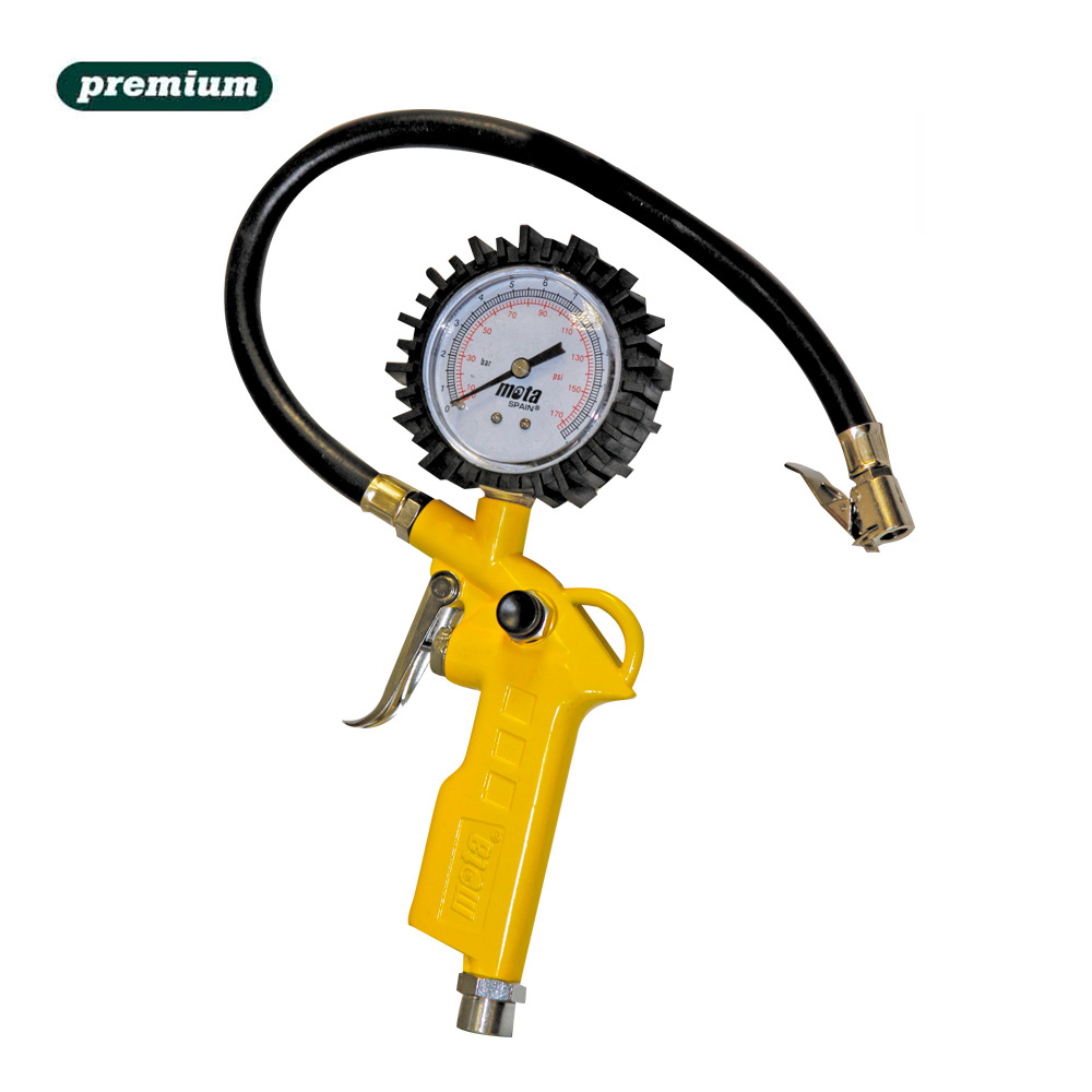 Pistola reguladora de caudal com manômetro 1/4 pinf mota entrada 300lb saida 100lb entrada de ar 1/4 0-12bar 0-170psi. mota