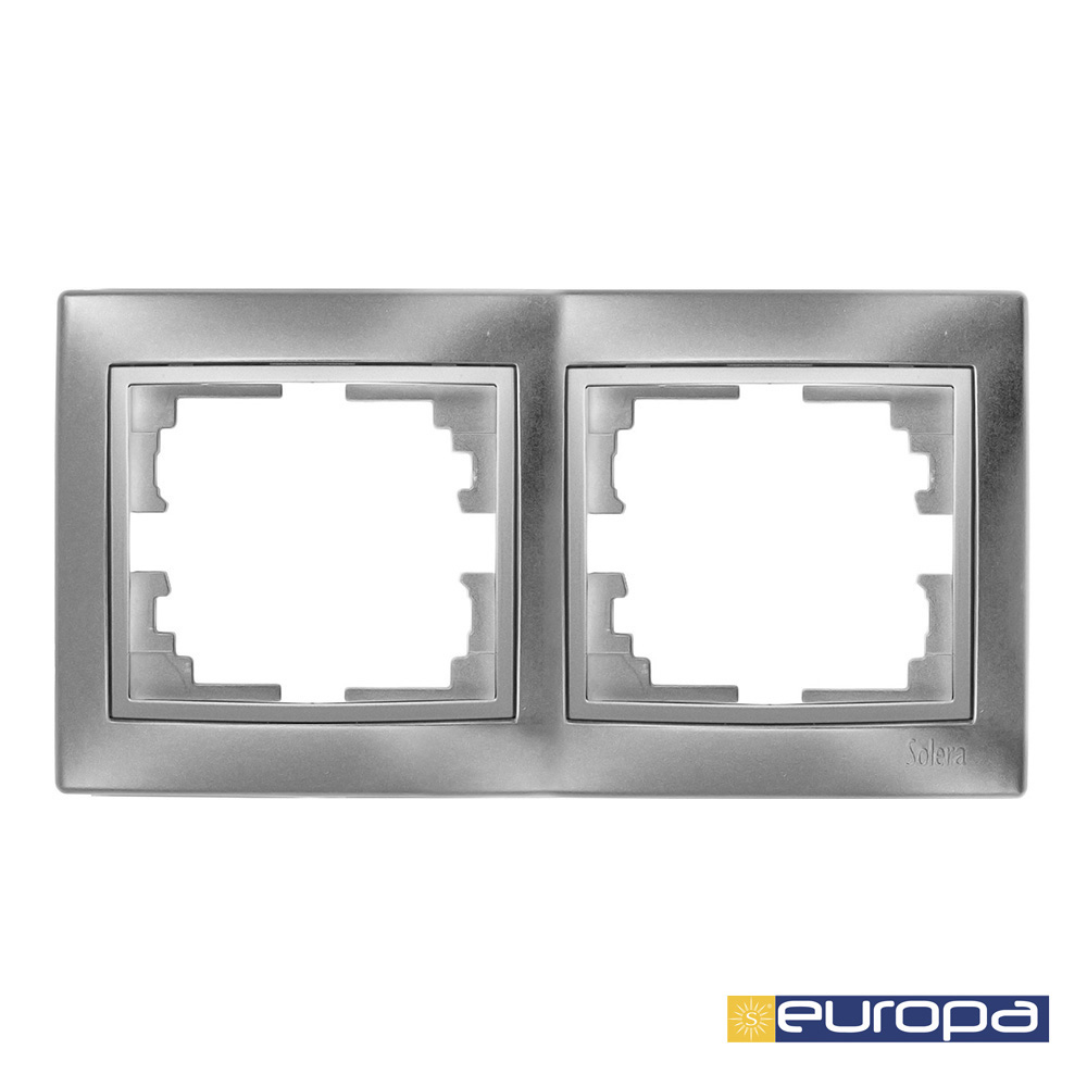 Estrutura horizontal duplo prateado 154x81x10mm s.europa solera erp72au