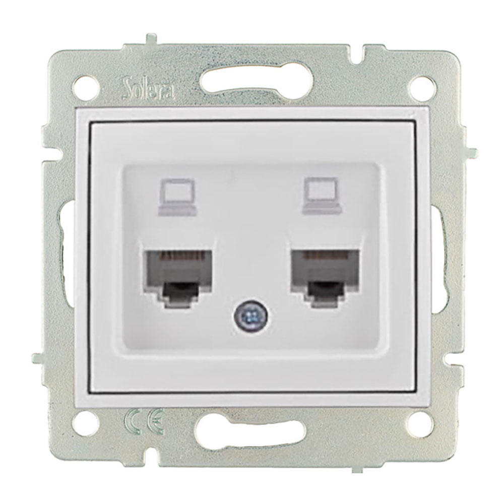 Tomada dupla de datos rj4 cat6 s.europa solera erp88/2