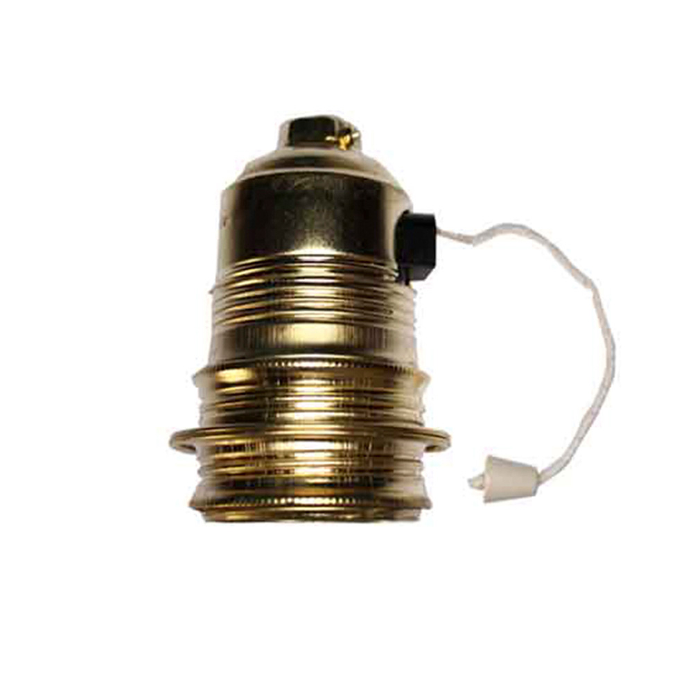 Casquilho e27 com interruptor puxador rosca europeia