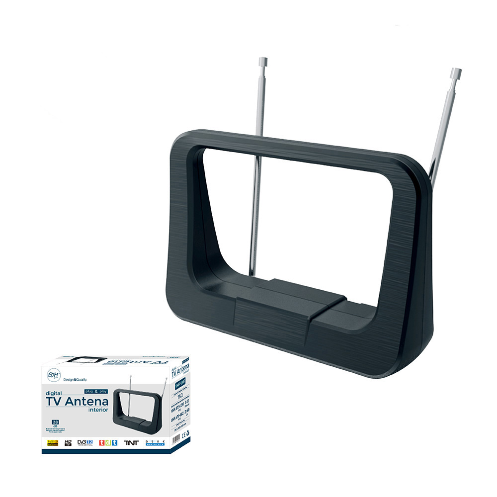 Antena uhf interior tv edm 470-862 mhz classic series 170x120x60mm