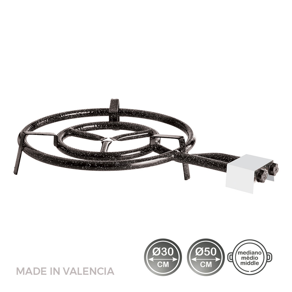Fogareiro de gas butano/propano ø50cm 2 fogos. vaello