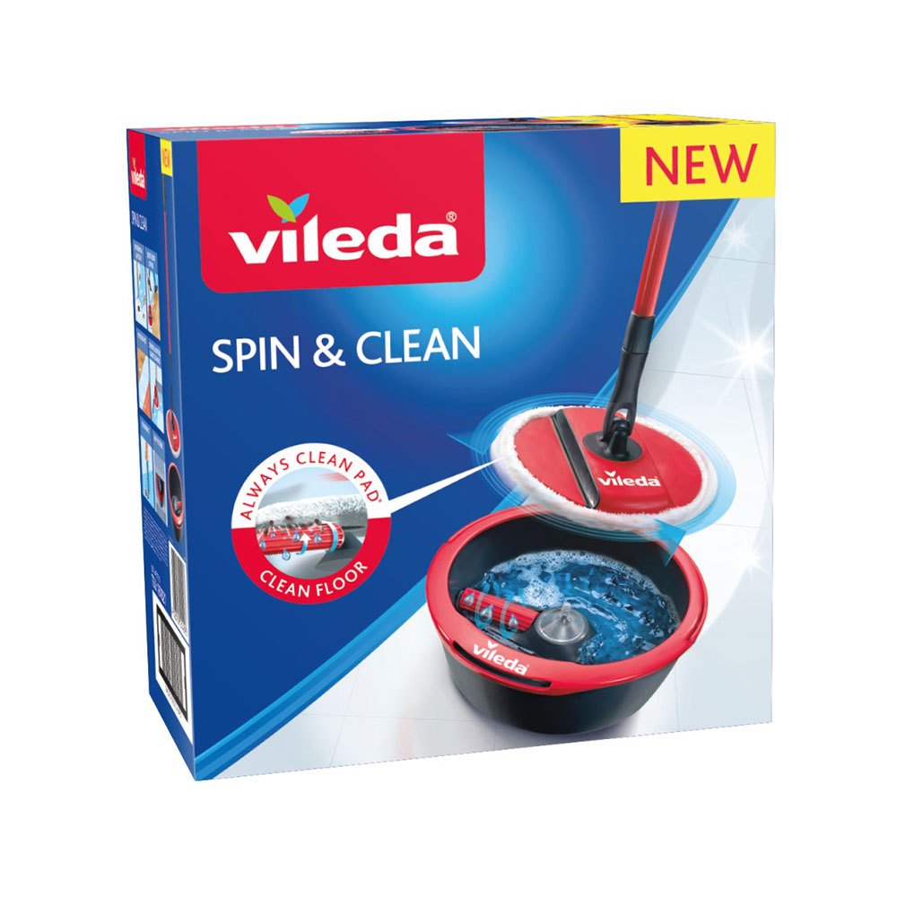 Esfregona giratoria spin & clean vileda