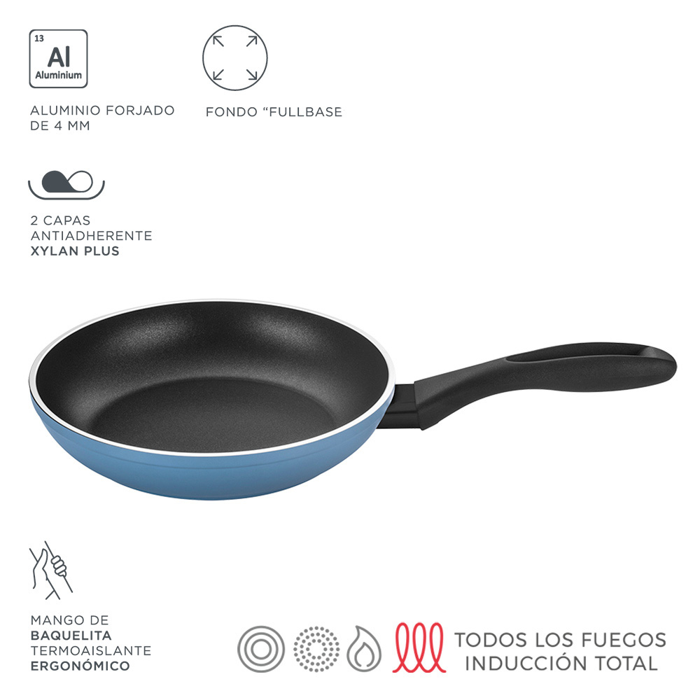 Ult. unidades frigideira máxima ø26cm azul alumínio 3004 fagor
