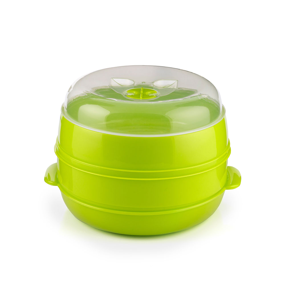 Acessório para cozer a vapor duplo para microondas fresh innovagoods