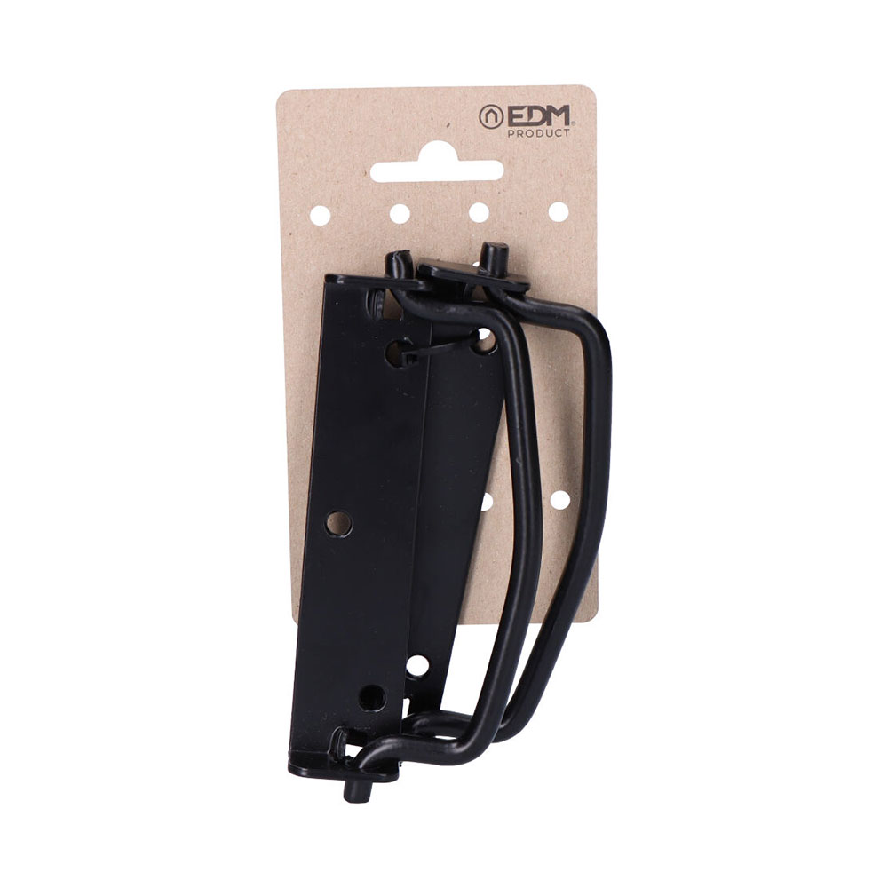 2 uni. pega dobrável com stop 125 mm cor preta em cartão pendente edm