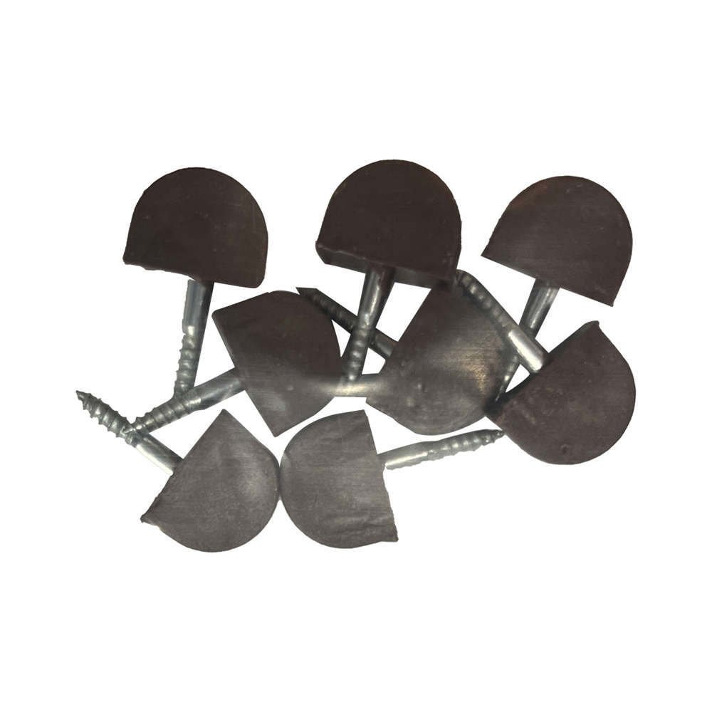 Pack 8un suporte pequeno para estantes semi-redondo castanho edm