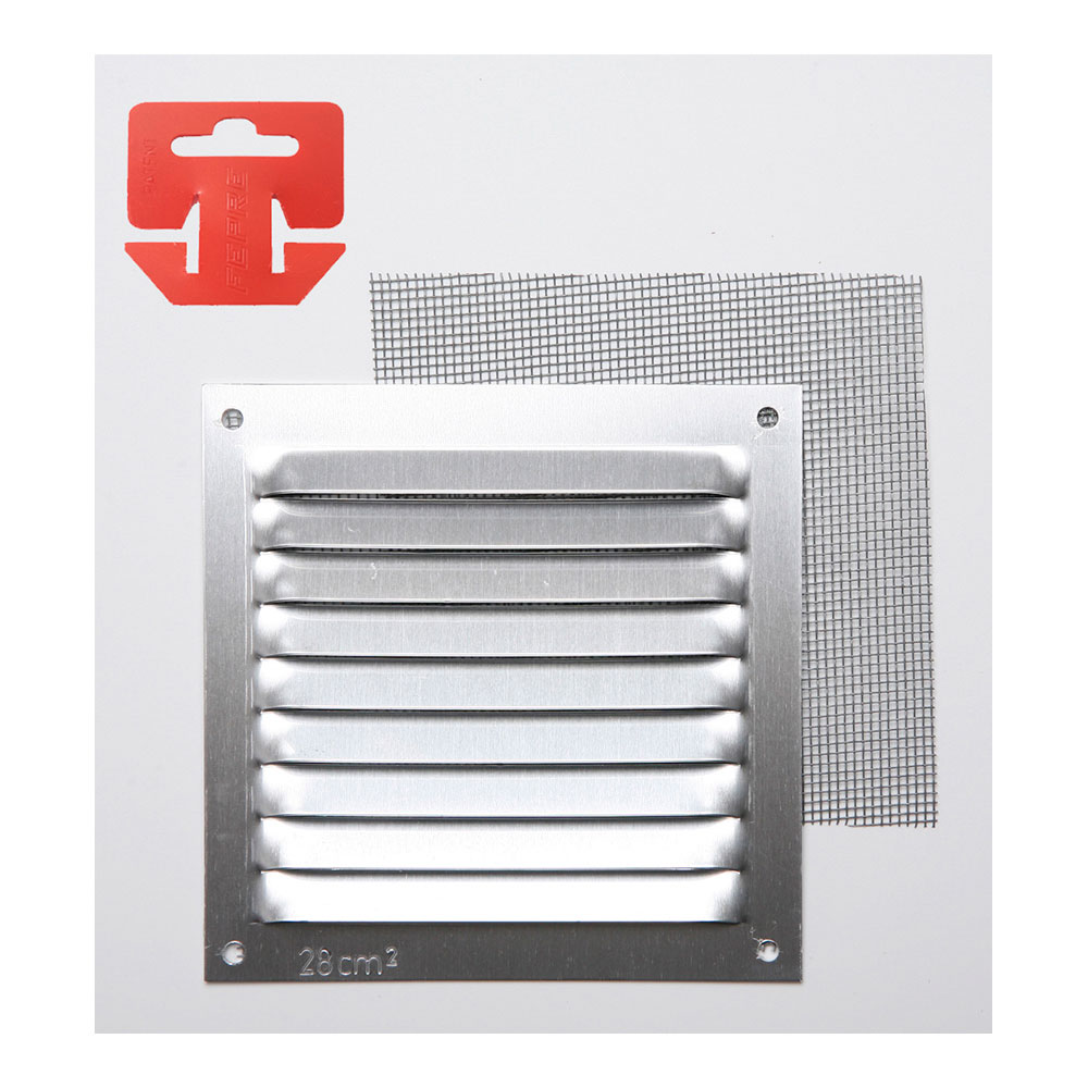 Grelhas anti-mosquito aluminio 0.6 natural 100x100mm (g)