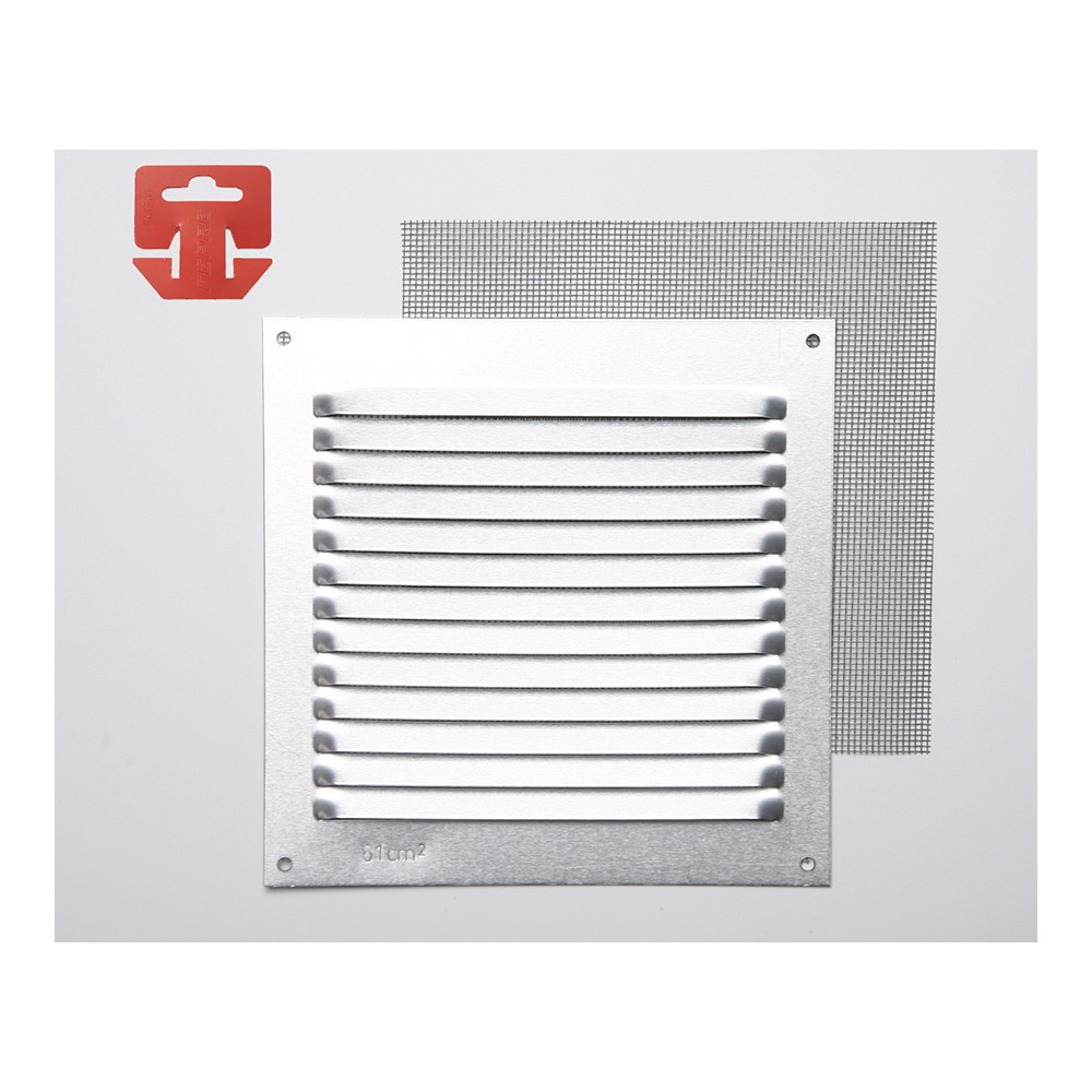 Grelha anti-mosquito. aluminio 0.6 natural 150x150mm (g)