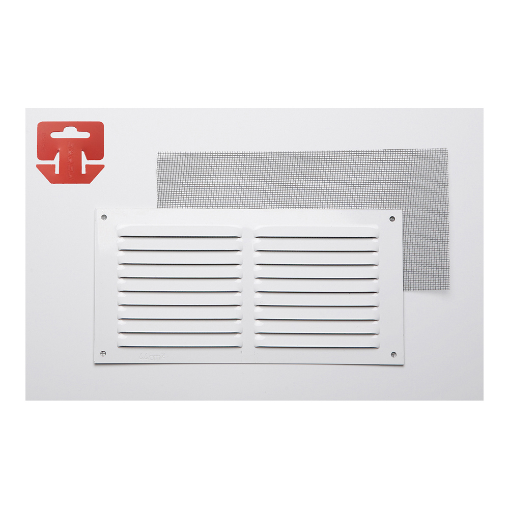 Grelha anti-mosquito aluminio 0.6 branco laqueado 300x150mm (g)