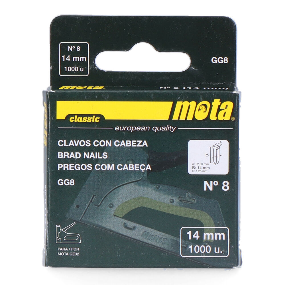 *ult. unidades* agrafos número 8  1000unid. gg8 mota