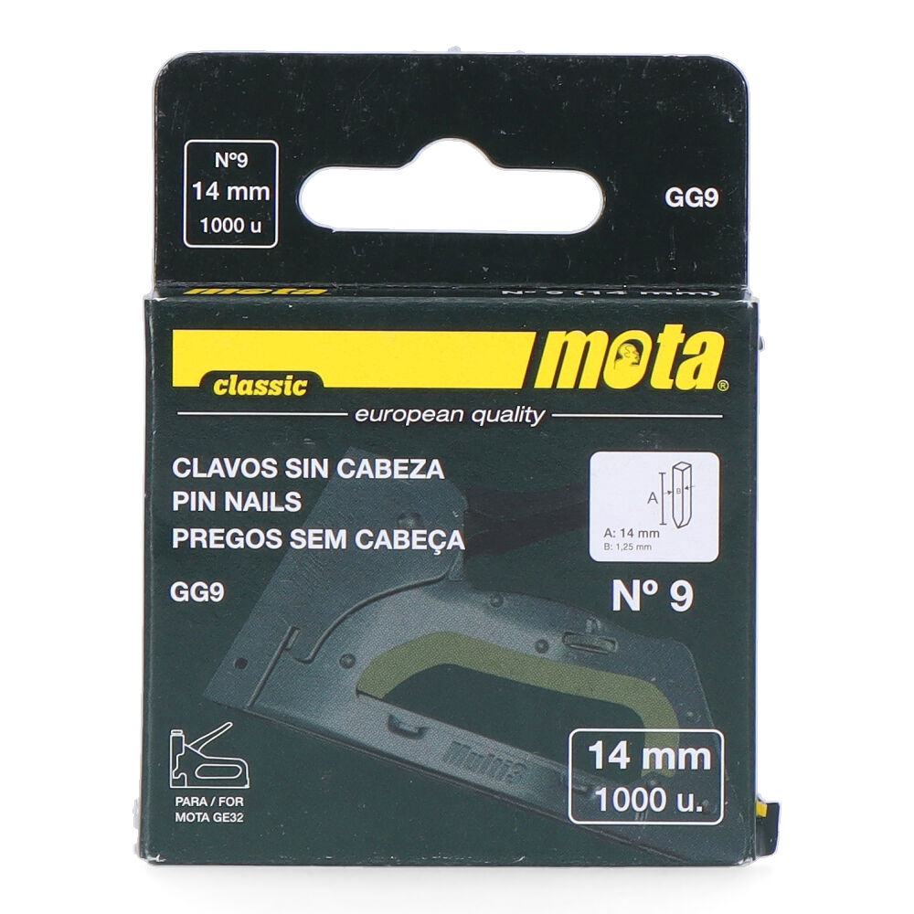 *ult. unidades* agrafos número 9  1000unid. gg9 mota