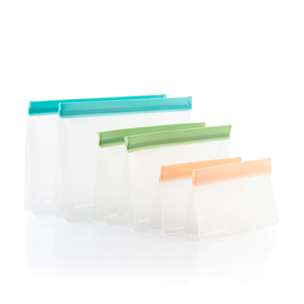 Kit sacos reutilizáveis herméticos zags 6 peças v0103189 innovagoods