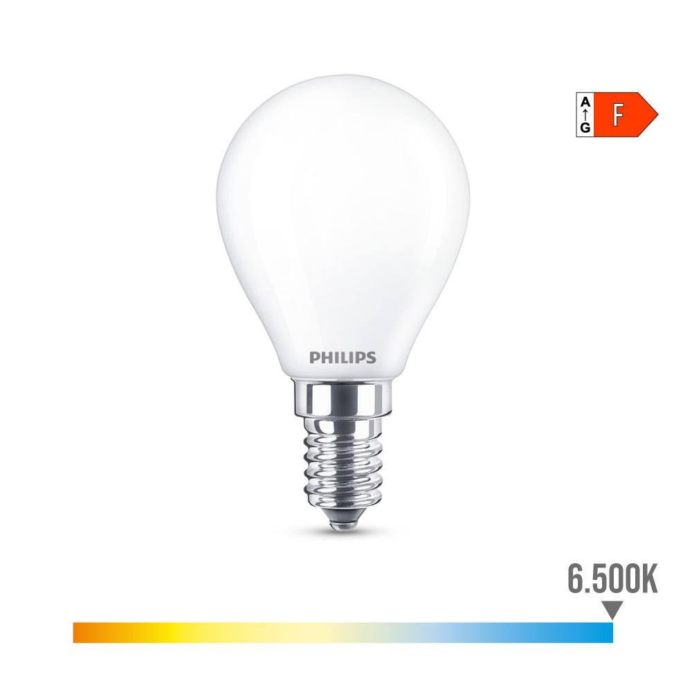 Lâmpada esférica led e14 4 3 w 470lm 6500k luz fria ø4 5x8 2cm philips